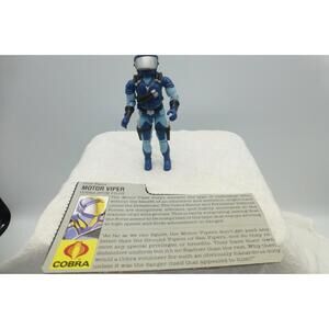 GI Joe 1986 Motor Viper 100% Complete Vintage ARAH Action Figure W/File Card F4